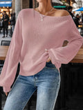 One-shoulder Ribbed Knit Top Relaxed Fit (2)