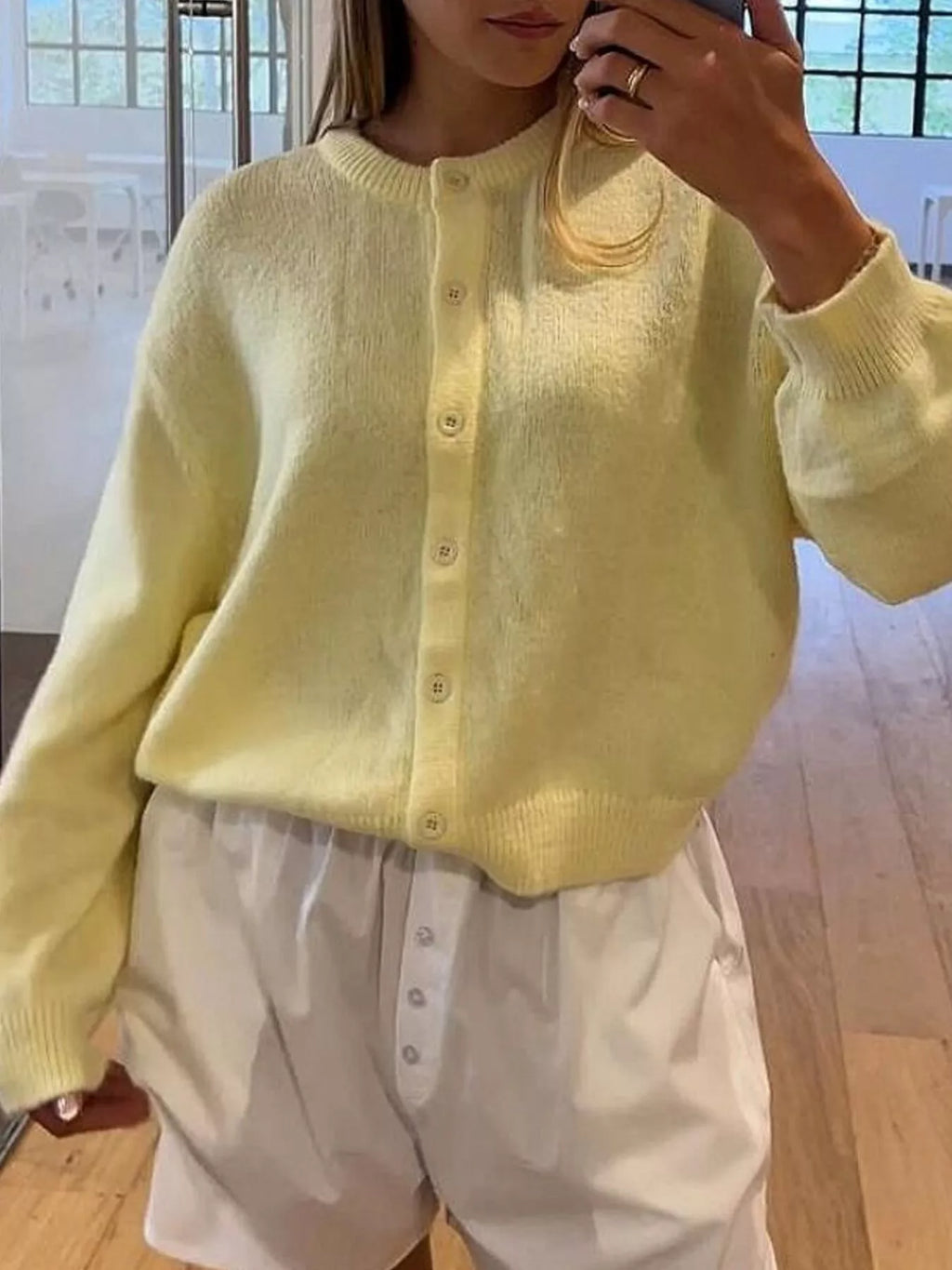 Button-down Knit Cardigan