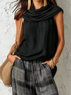 Plaid Wide-leg Two-piece Set (2)