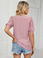 Ruched Notched Long Sleeve T-shirt (15)