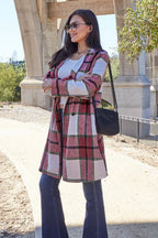 Full Size Plaid Button Up Lapel Collar Coat (24)