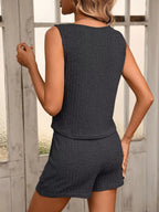 Ribbed Knit Tank Shorts Set (3)