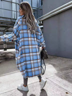 Plaid Button Up Longline Shacket (7)