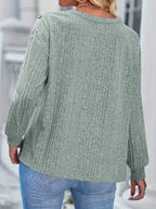 Boat Neck Ribbed Knit T-shirt (6)