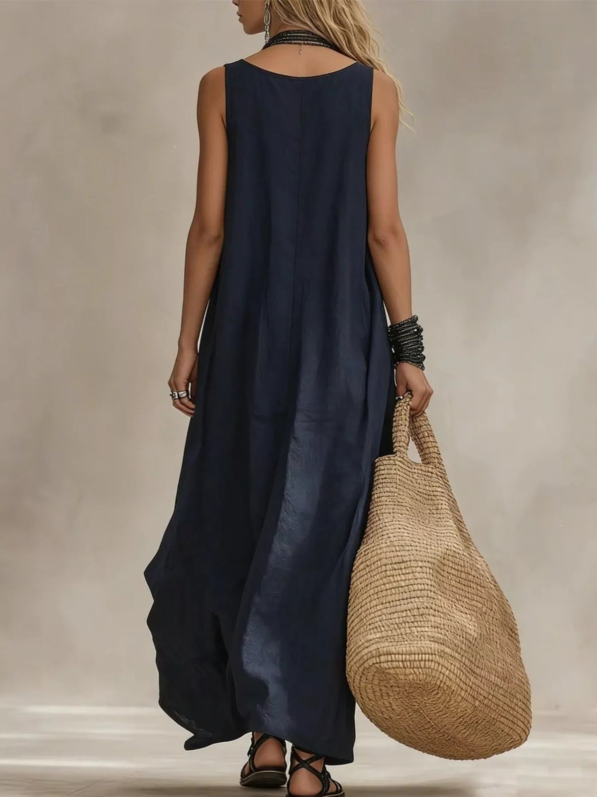 Full Size Scoop Neck Sleeveless Maxi Dress Plus (4)