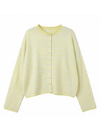 Button-down Striped Knit Cardigan (16)