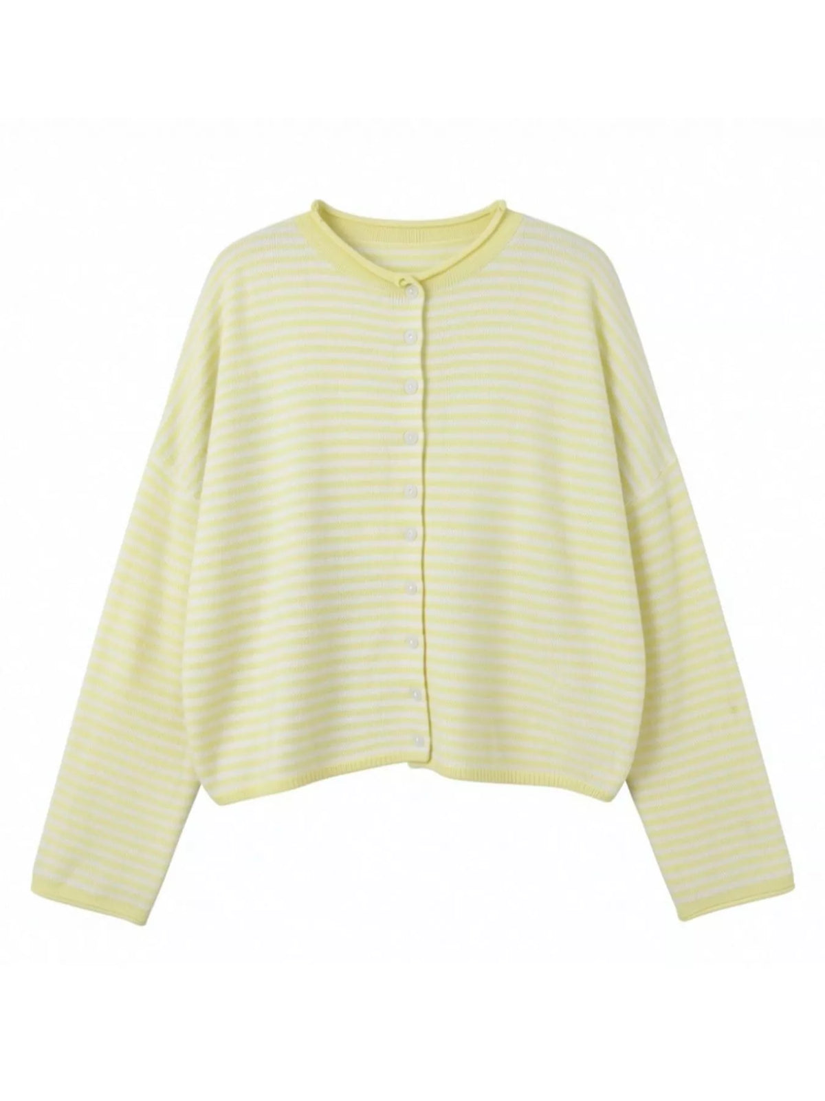 Button-down Striped Knit Cardigan (16)