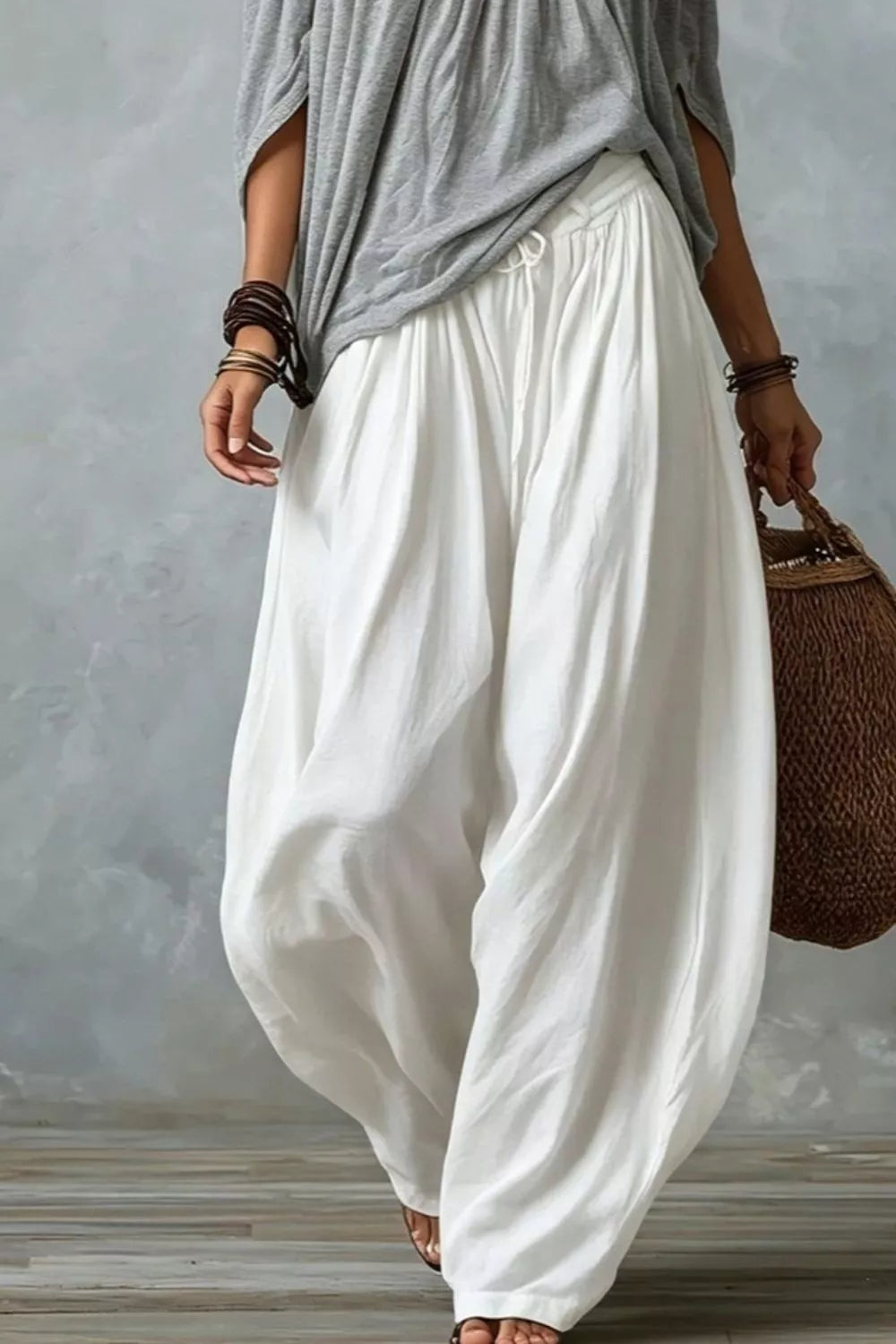 Full Size Off-shoulder Top Wide-leg Pants Set Plus (9)