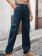 High-waisted Cargo Jeans (8)