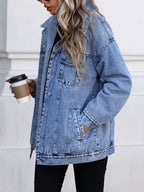 Washed Button Up Oversized Denim Jacket (4)