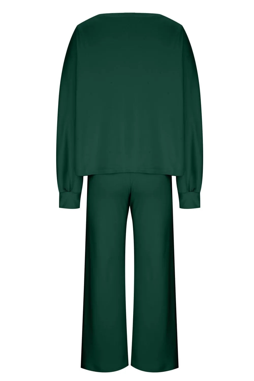 Round Neck Long Sleeve Top Pants Set (28)