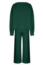 Round Neck Long Sleeve Top Pants Set (28)