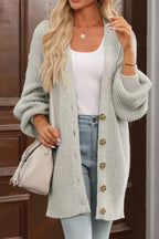 Chunky Knit Button-down Cardigan (14)