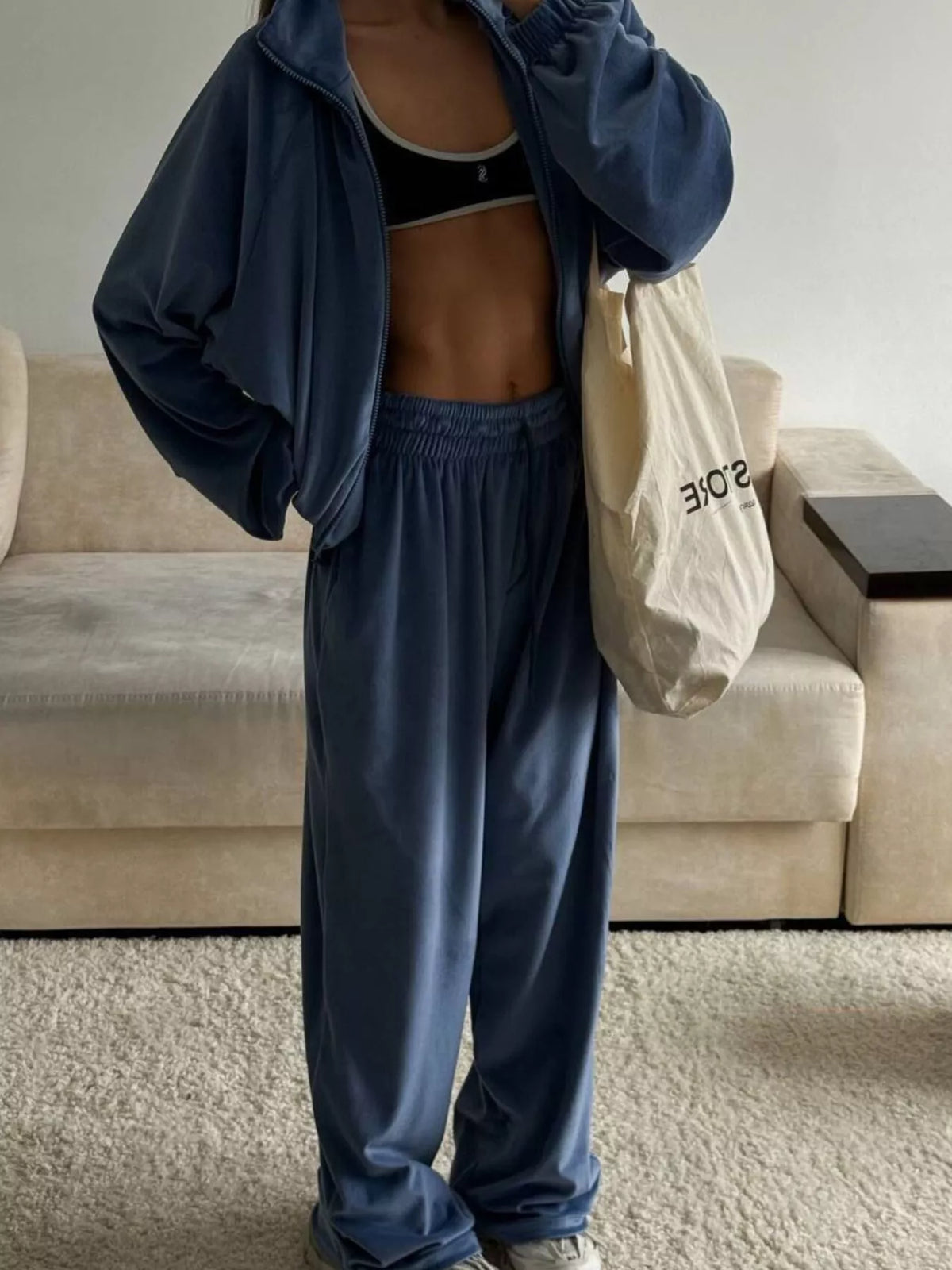Zip-up Hoodie Joggers Set (2)