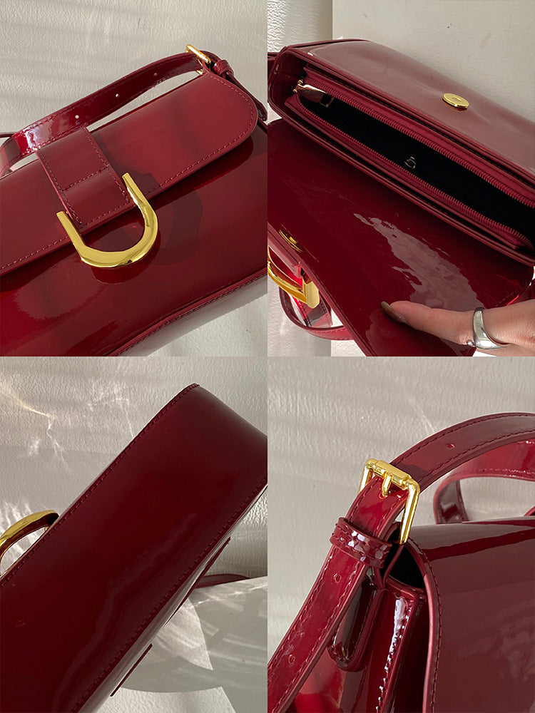 Patent Leather Shiny Bag Retro photo 2