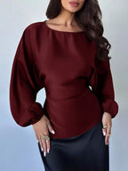 Polka Dot Round Neck Blouse (11)