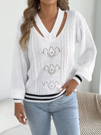 Cutout Cable Knit Sweater (14)