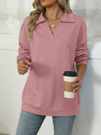 Johnny Collar Drop Shoulder Long Sleeve Sweatshirt (27)