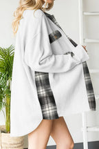 Plaid Button Down Collared Jacket (23)