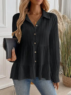 Striped Button-down Tiered Shirt (14)