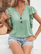 Notched Cap Sleeve T-shirt (6)
