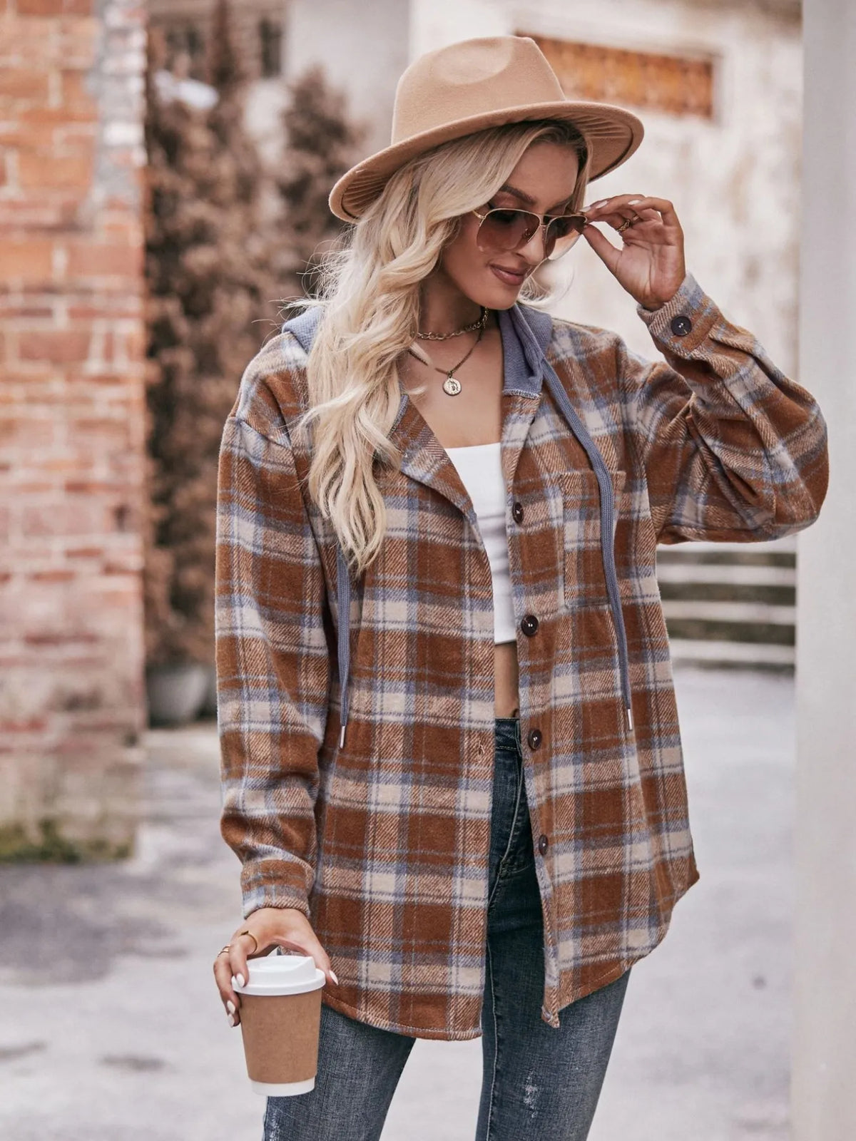 Oversized Plaid Button Up Shacket (14)