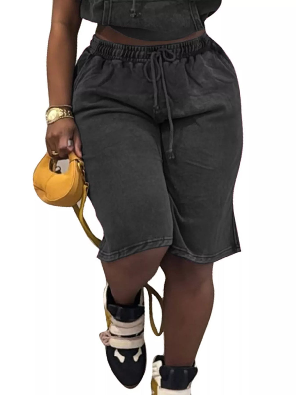 Hooded Crop Top Shorts Set (9)