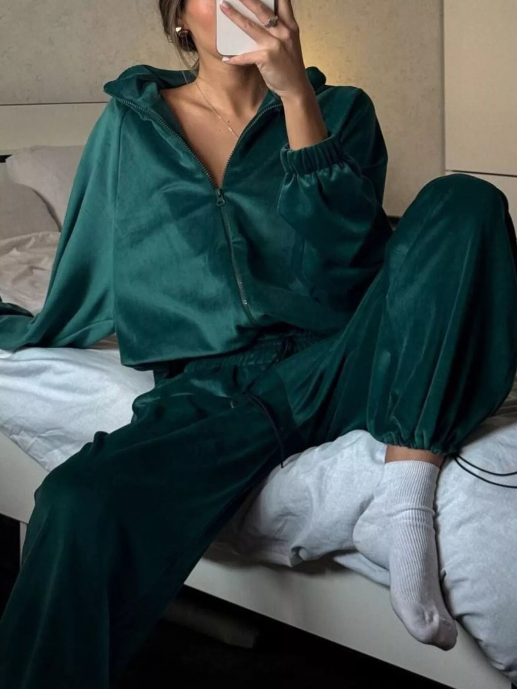 Zip-up Hoodie Joggers Set (11)