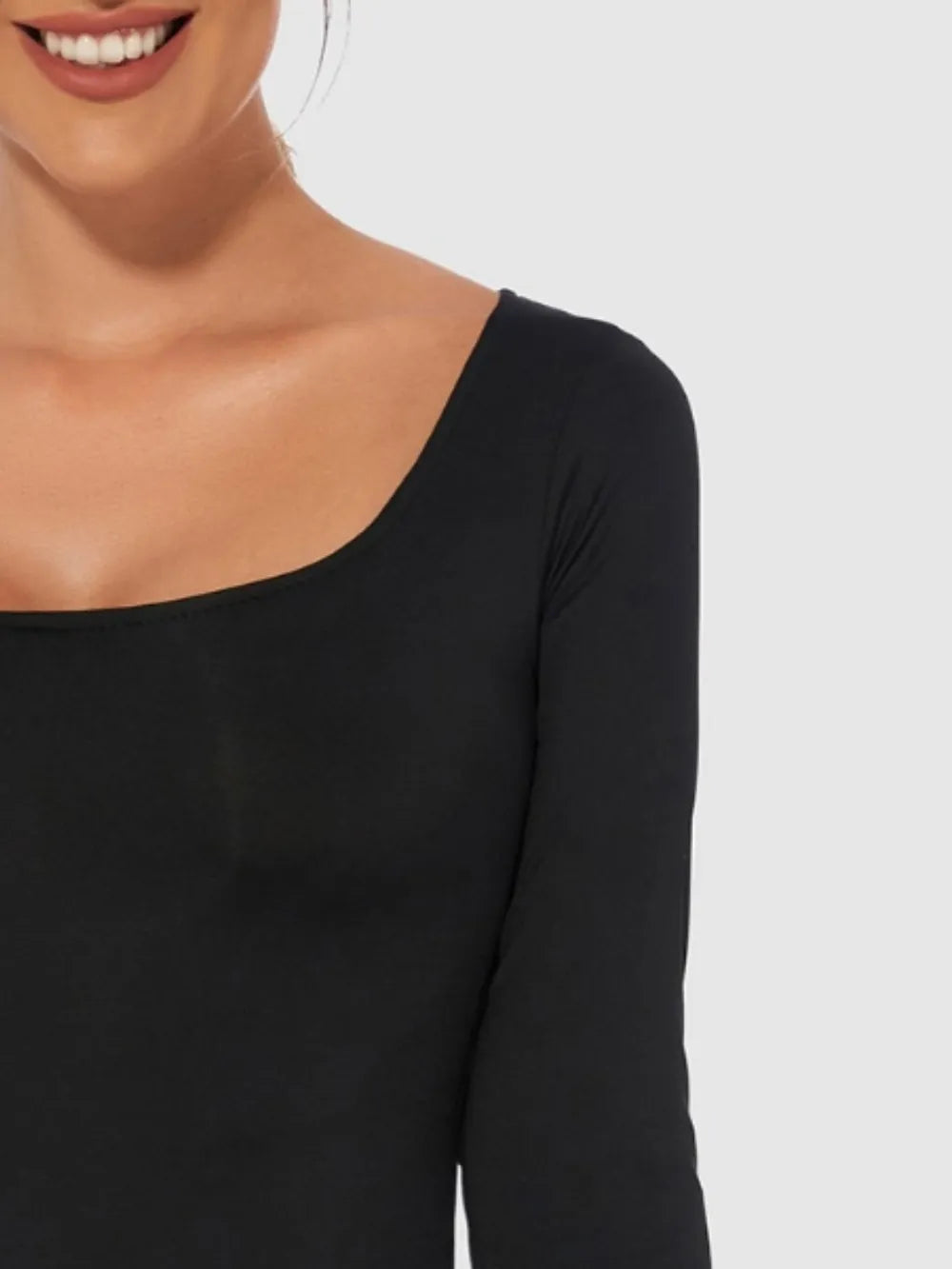 Full Size Scoop Neck Long Sleeve Bodysuit (6)