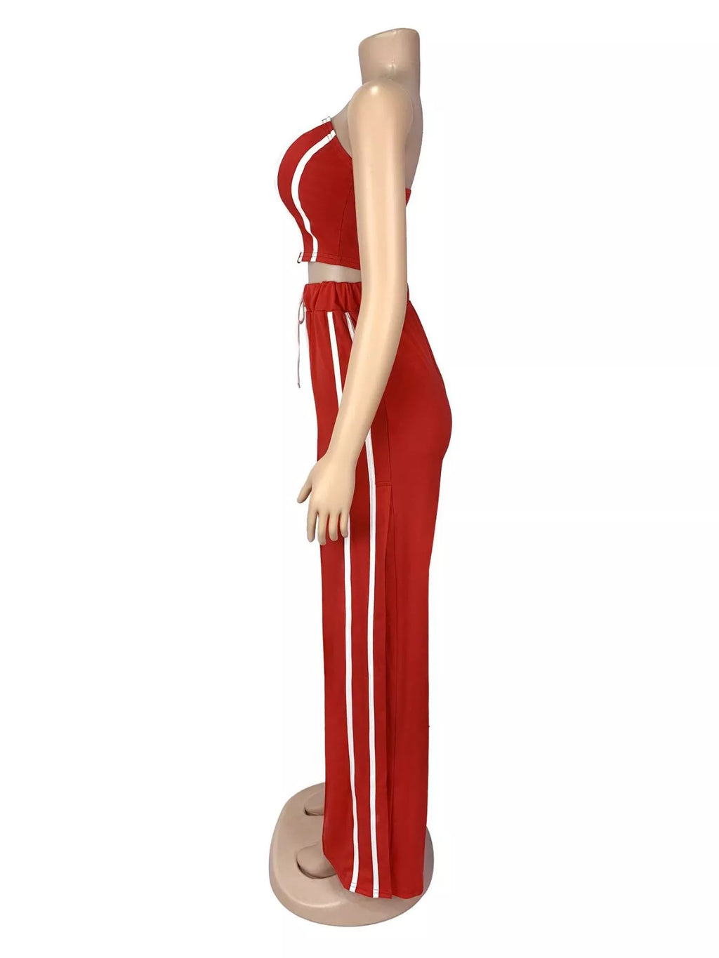 Sleeveless Tube Top Wide Leg Pants Set (18)