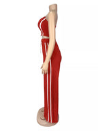 Sleeveless Tube Top Wide Leg Pants Set (18)