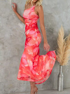 Floral Print One-shoulder Ruched Maxi Dress (10)