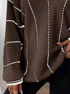 V-neck Textured Knit Sweater (3)