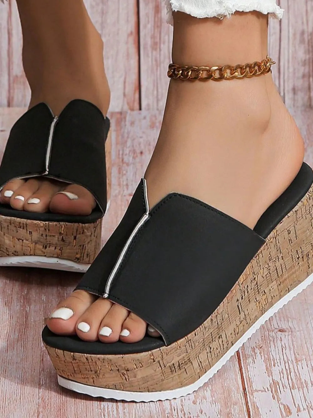 Peep Toe High Heel Sandals (4)