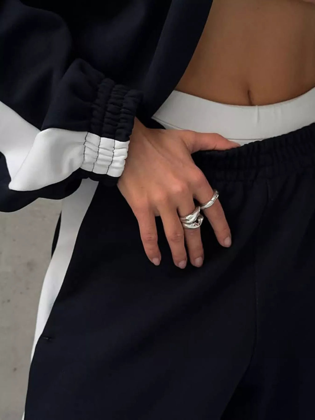 Zip Up Long Sleeve Outerwear Pants Set (7)