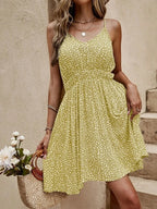 Floral V-neck Mini Cami Dress (7)