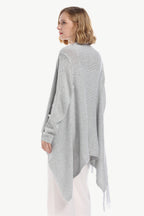 One-button Tassel Tie Asymmetrical Hem Cardigan (16)