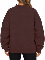 Oversized Mock Neck Long Sleeve Sweatshirt (43)