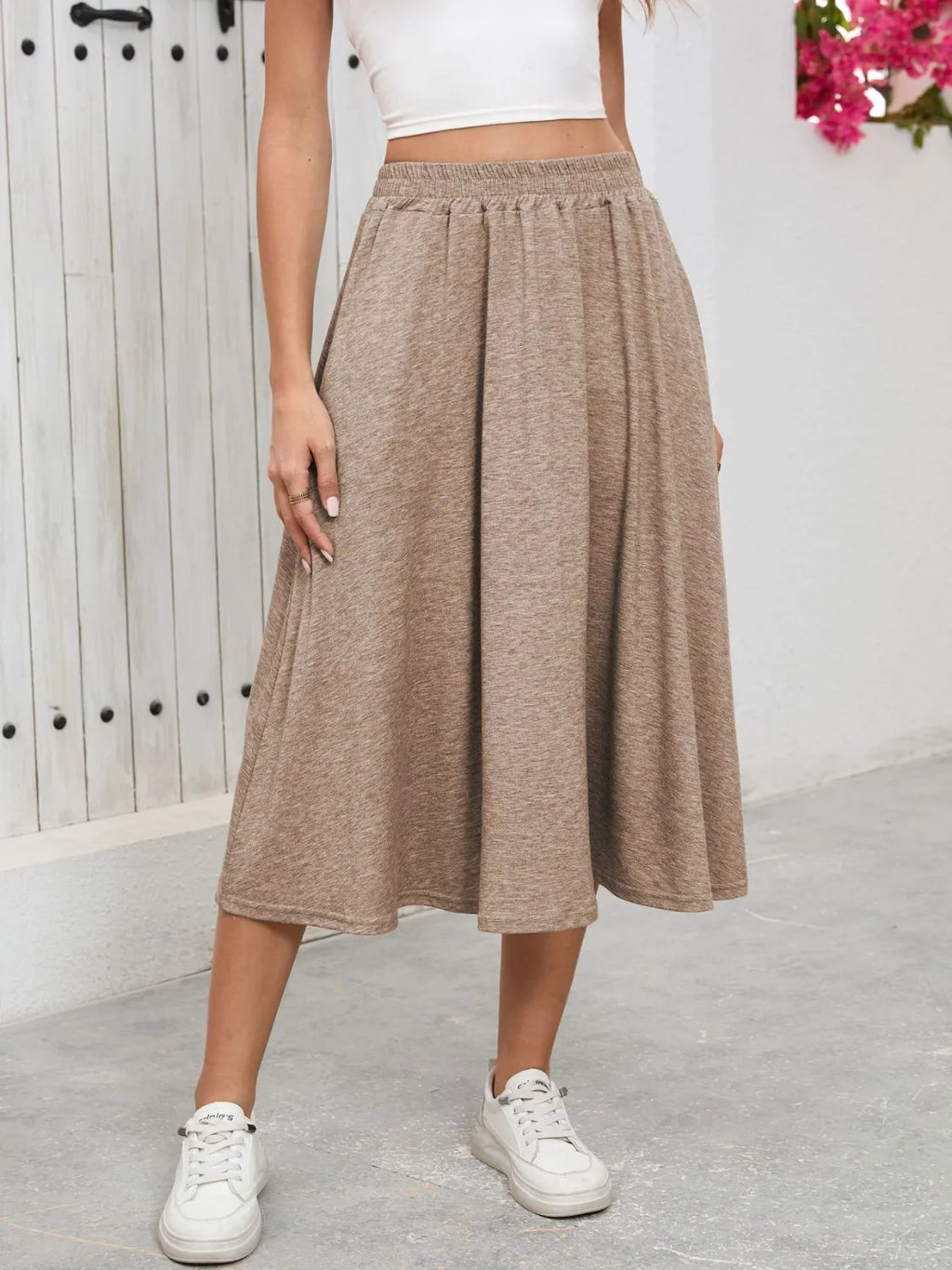 Elastic Waist Skirt Pockets (20)