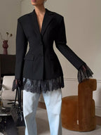 Lace Hem Button Down Blazer (7)