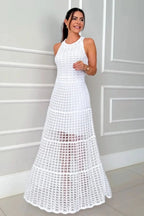 Hollowed-out Sleeveless Maxi Dress (7)