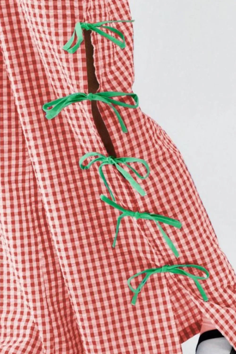 Side Tied Plaid Pants (8)