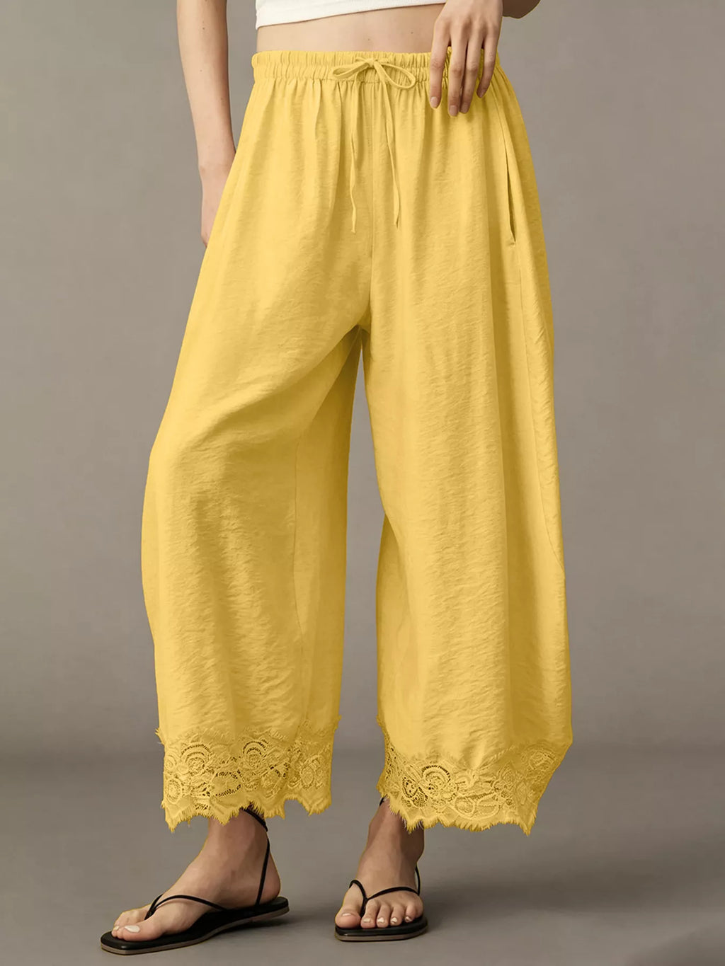 Drawstring Wide Leg Pants (25)