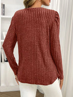 Round Neck Puff Sleeve T-shirt (26)