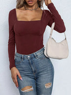 Square Neck Long Sleeve Bodysuit (19)