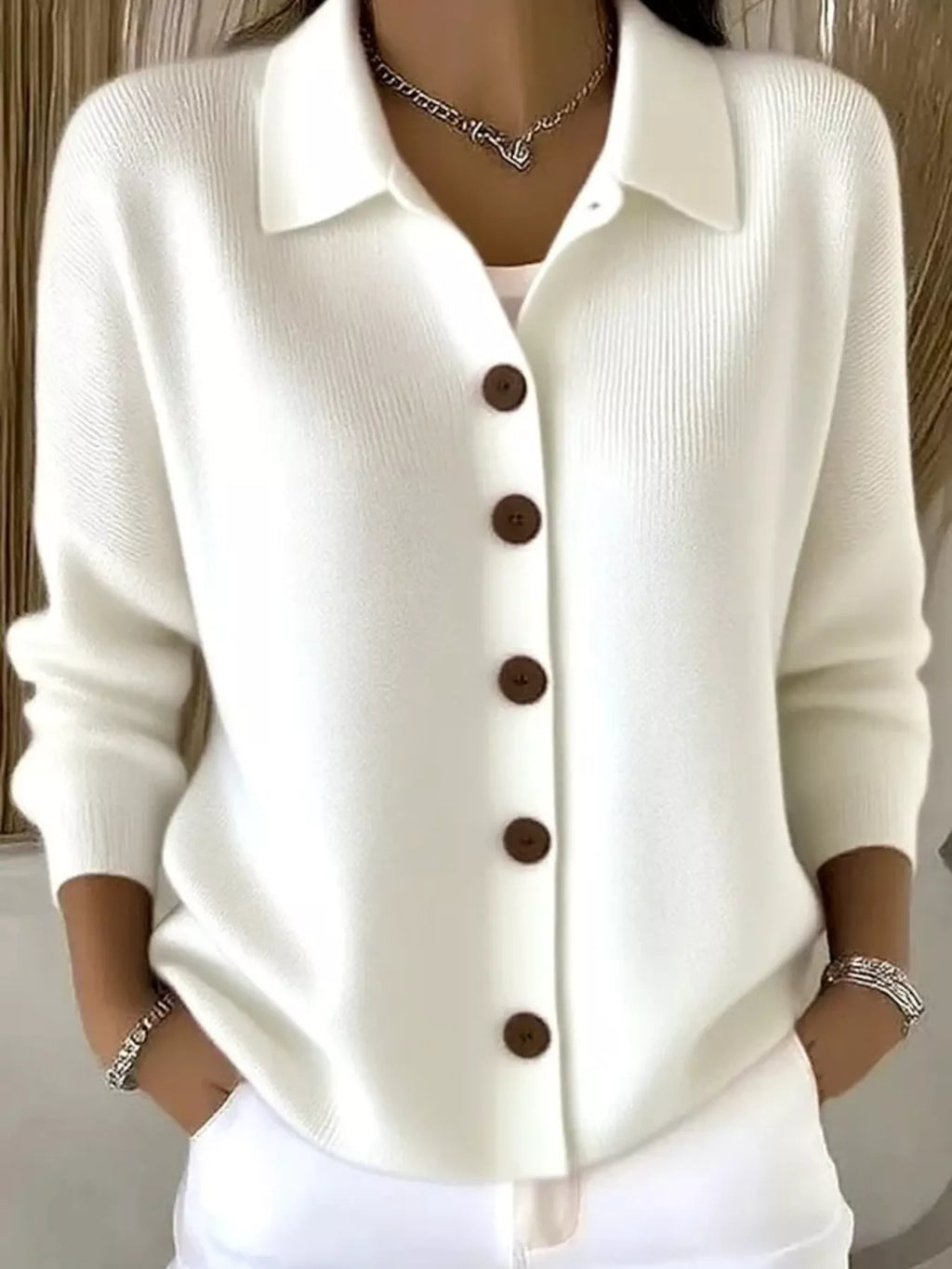Button-up Long Sleeve Cardigan