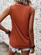 V-neck Ribbed Trim Tank (5)