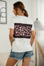Leopard Block Side Slit Tee (6)