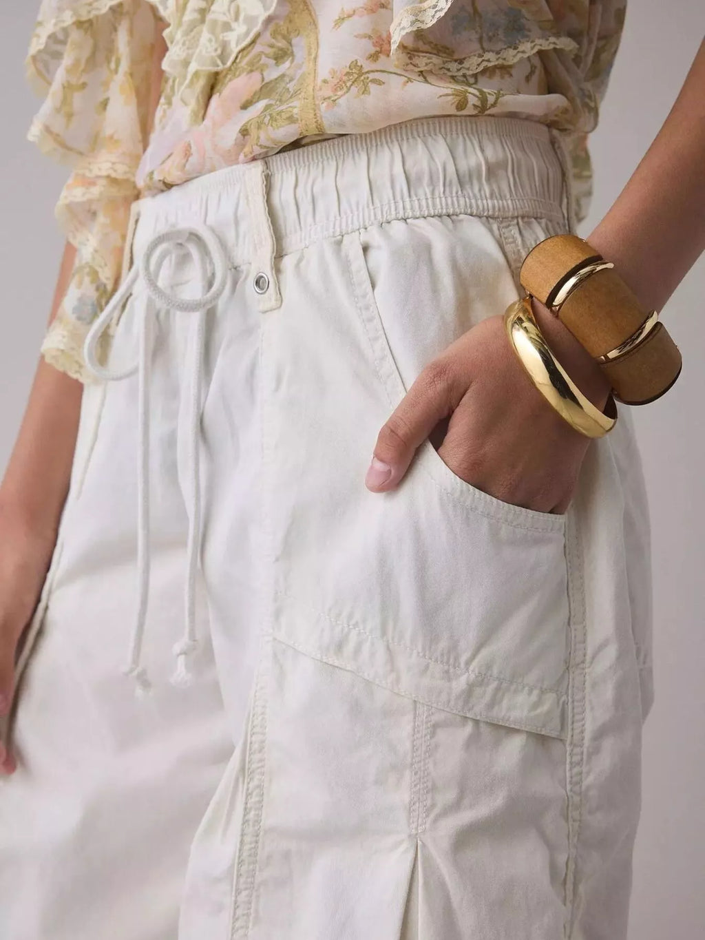 High-waisted Cargo Wide-leg Pants (6)