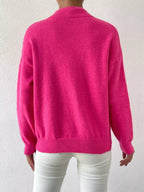 Mock Neck Dropped Shoulder Sweater (16)